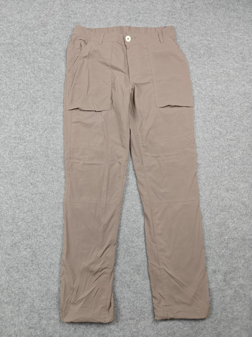 REI Co-op Pants Womens 6 Brown Straight Leg Elastic Waist Zip Pockets Hiking